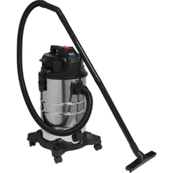 1000W Wet & Dry Vacuum Cleaner - 30L High Impact Metal Drum - Low Noise - 230V -Cheap Grow And Trim Store 1000w wet dry vacuum cleaner 30l high impact metal drum low noise 230v5056524293126 03c MP