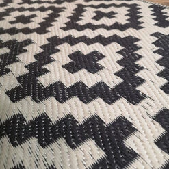 180cm X 120cm Outdoor Geometric Pattern Waterproof Rug Mat For Garden Patio In Grey -Cheap Grow And Trim Store 180cm x 120cm outdoor geometric pattern waterproof rug mat for garden patio in grey5056589111571 04c MP