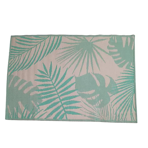 180cm X 120cm Outdoor Geometric Pattern Waterproof Rug Mat For Garden Patio In Mint Green 3 180cm X 120cm Outdoor Geometric Pattern Waterproof Rug Mat For Garden Patio In Mint Green - Image 3