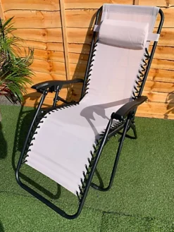 2 X Beige Zero Gravity Chair Lounger -Cheap Grow And Trim Store 2 x beige zero gravity chair lounger5060950102587 04c MP