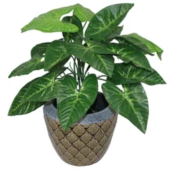 Leaf 45cm Artificial Taro Plant - 45cm Dark Taro
