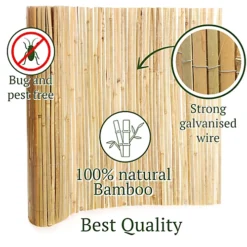 4m X 1.8m Bamboo Split Slat Fencing Screening Rolls For Garden Outdoor Privacy -Cheap Grow And Trim Store 4m x 1 8m bamboo split slat fencing screening rolls for garden outdoor privacy5060256548393 04c MP