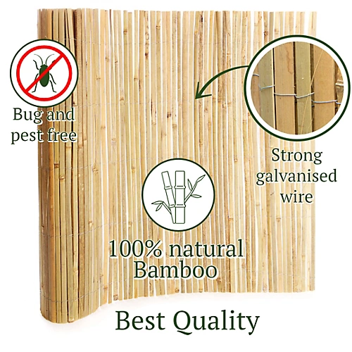 4m X 2m Bamboo Split Slat Fencing Screening Rolls For Garden Outdoor Privacy 3 4m X 2m Bamboo Split Slat Fencing Screening Rolls For Garden Outdoor Privacy - Image 3