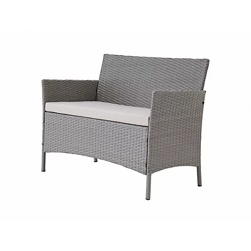 5 Piece Rattan Garden Lounge Set Outdoor Patio With Bench & Table , Grey 3 5 Piece Rattan Garden Lounge Set Outdoor Patio With Bench & Table , Grey - Image 3