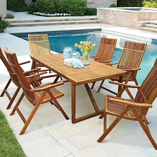 6 Person Table Dining Table 180cm, Outdoor Patio Table (not Included Ch 4 6 Person Table Dining Table 180cm, Outdoor Patio Table (not Included Ch - Image 4