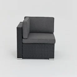 7 Piece Modular Rattan Sofa Garden Lounge Set , Black 7 7 Piece Modular Rattan Sofa Garden Lounge Set , Black -Cheap Grow And Trim Store 7 piece modular rattan sofa garden lounge set black5056546201253 04c MP