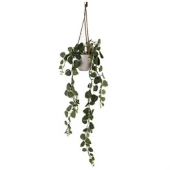 Leaf 90cm Artificial Potted Hanging Trailing Green Plant - String Of Hearts