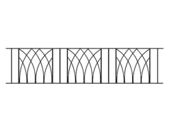ABBI Metal Garden Railing Panel 1830mm GAP X 395mm High ABZP06