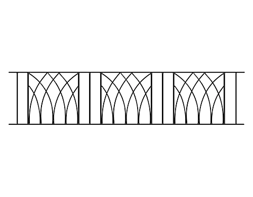 ABBI Metal Garden Railing Panel 1830mm GAP X 395mm High ABZP06 1 ABBI Metal Garden Railing Panel 1830mm GAP X 395mm High ABZP06