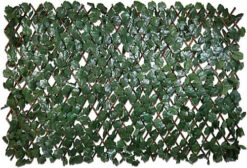 Artificial Expandable Faux Leaf Fence Privacy Screen For Balcony Patio 1PC Green 2x1m