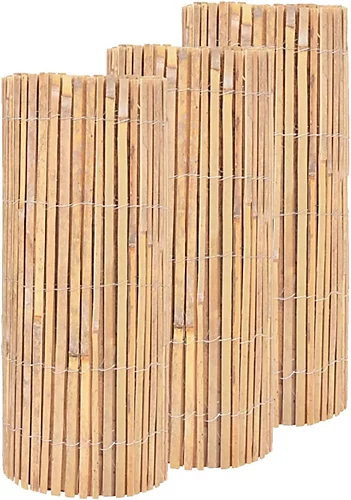 Bamboo Slat Fence Garden Screening - Panel For Outdoor Wind & Sun Protection - Natural Wood - H 1m X W 4m 3 Bamboo Slat Fence Garden Screening - Panel For Outdoor Wind & Sun Protection - Natural Wood - H 1m X W 4m - Image 3
