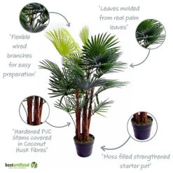 Best Artificial 3ft - 90cm Spider Finger Palm Tree -Cheap Grow And Trim Store best artificial 3ft 90cm spider finger palm tree5060256548577 03c MP