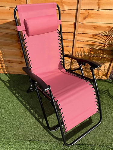 Blush Pink Zero Gravity Chair Lounger 2 Blush Pink Zero Gravity Chair Lounger - Image 2