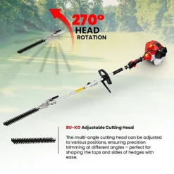 BU-KO 52cc Long Reach Petrol Multi Functional Garden Tool: Strimmer, Hedge Trimmer, Pruner Chainsaw, 1m Extension Pole -Cheap Grow And Trim Store bu ko 52cc long reach petrol multi functional garden tool strimmer hedge trimmer pruner chainsaw 1m extension pole5065015655015 03c MP