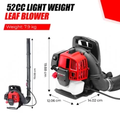 BU-KO 65CC Petrol Backpack Leaf Blower - Powerful 2 Stroke Air Cooled Engine -Cheap Grow And Trim Store bu ko 65cc petrol backpack leaf blower powerful 2 stroke air cooled engine5065015655107 03c MP