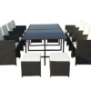 CANNES Black 12 Seater Cube Table
