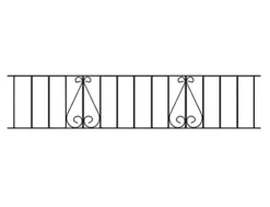 CLEVE Metal Scroll Garden Railing Panel 1830mm GAP X 355mm High CLZP06