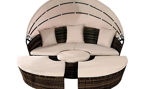 Comfy Living 180cm Sun Island In Brown 1 Comfy Living 180cm Sun Island In Brown