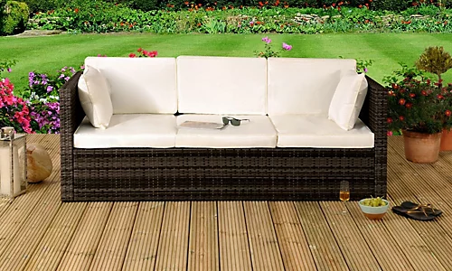 Comfy Living Rattan Storage Sun Lounger In Black With Cover 1 Comfy Living Rattan Storage Sun Lounger In Black With Cover