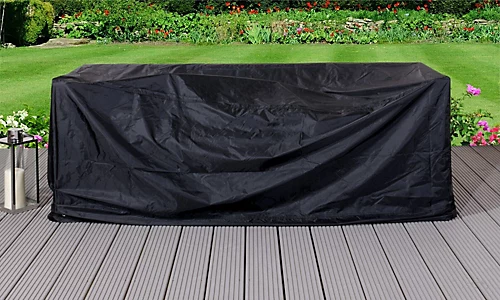 Comfy Living Rattan Storage Sun Lounger In Black With Cover 2 Comfy Living Rattan Storage Sun Lounger In Black With Cover - Image 2