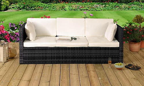 Comfy Living Rattan Storage Sun Lounger In Brown With Cover 1 Comfy Living Rattan Storage Sun Lounger In Brown With Cover