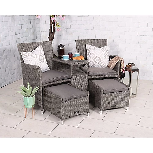 Companion Garden Set With Pull-Out Footstools Including Cushions 1 Companion Garden Set With Pull-Out Footstools Including Cushions