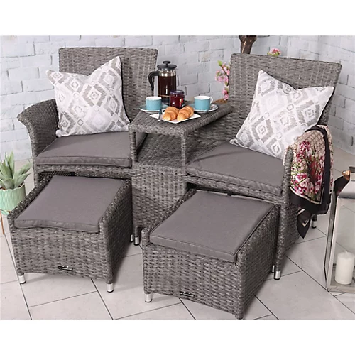 Companion Garden Set With Pull-Out Footstools Including Cushions 3 Companion Garden Set With Pull-Out Footstools Including Cushions - Image 3