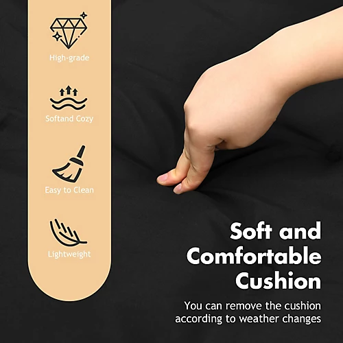 Costway Adjustable Chaise Lounger Deck Lounge Chair W/ Soft Mattress & Removable Pillow 4 Costway Adjustable Chaise Lounger Deck Lounge Chair W/ Soft Mattress & Removable Pillow - Image 4