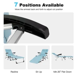 Costway Folding Chaise Lounger Outdoor Patio Lounge Chair Reclining W/ Cup Holder -Cheap Grow And Trim Store costway folding chaise lounger outdoor patio lounge chair reclining w cup holder6085649255022 04c MP