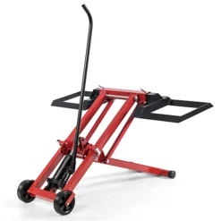 Costway Lawn Mower Lift Jack Adjustable Height And Width Folds Flat With Hydraulic Jack