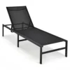 Costway Outdoor Chaise Lounge Sun Lounger Recliner Chair W/ 6 Positions Backrest