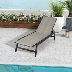 Costway Outdoor PE Rattan Recliner Chair Patio 5-Position Adjustable Chaise Lounge W/ Wheels -Cheap Grow And Trim Store costway outdoor pe rattan recliner chair patio 5 position adjustable chaise lounge w wheels6085650702324 04c MP