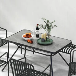 Costway Patio Rectangle Dining Table Outdoor Table W/ Umbrella Hole Marble-Like Tabletop 7 Costway Patio Rectangle Dining Table Outdoor Table W/ Umbrella Hole Marble-Like Tabletop -Cheap Grow And Trim Store costway patio rectangle dining table outdoor table w umbrella hole marble like tabletop6085650705158 04c MP