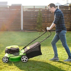 Dellonda Hand Propelled Petrol Lawnmower Grass Cutter, 132cc 16"/40cm 4-Stroke -Cheap Grow And Trim Store dellonda hand propelled petrol lawnmower grass cutter 132cc 16 40cm 4 stroke5056514611107 03c MP