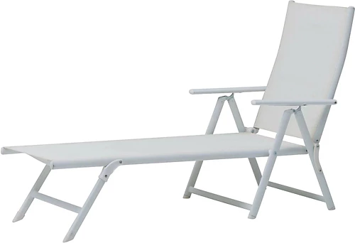 DesignDrop Bjorn Sun Lounger In White 157cm X 63cm X 95cm 1 DesignDrop Bjorn Sun Lounger In White 157cm X 63cm X 95cm