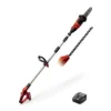 Einhell Power X-Change High Reach Hedge Trimmer - With Battery And Charger - Includes Pole Saw Attachment - GE-HC 18 Li T Kit