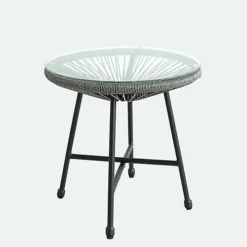 EVRE 2 Seat Dark Grey Goa Acapulco Styled Garden Furniture Set For Bistro Patio Indoor Outdoor Balcony Garden Terrace -Cheap Grow And Trim Store evre 2 seat dark grey goa acapulco styled garden furniture set for bistro patio indoor outdoor balcony garden terrace5060381724426 04c MP