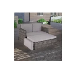 EVRE 2 Seater Outdoor Rattan Garden Love Bed Furniture Set - Grey With Weather Proof Cover 6 EVRE 2 Seater Outdoor Rattan Garden Love Bed Furniture Set - Grey With Weather Proof Cover -Cheap Grow And Trim Store evre 2 seater outdoor rattan garden love bed furniture set grey with weather proof cover5060381723047 03c MP