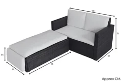EVRE 2 Seater Outdoor Rattan Garden Love Bed Furniture Set - Grey With Weather Proof Cover 7 EVRE 2 Seater Outdoor Rattan Garden Love Bed Furniture Set - Grey With Weather Proof Cover -Cheap Grow And Trim Store evre 2 seater outdoor rattan garden love bed furniture set grey with weather proof cover5060381723047 06c MP
