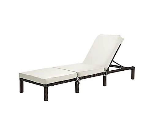 EVRE Brown Rattan Garden Padded Sun Lounger Sun Bed Day Bed Sun Lounger 1 EVRE Brown Rattan Garden Padded Sun Lounger Sun Bed Day Bed Sun Lounger