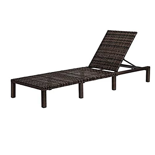 EVRE Brown Rattan Garden Padded Sun Lounger Sun Bed Day Bed Sun Lounger 4 EVRE Brown Rattan Garden Padded Sun Lounger Sun Bed Day Bed Sun Lounger - Image 4