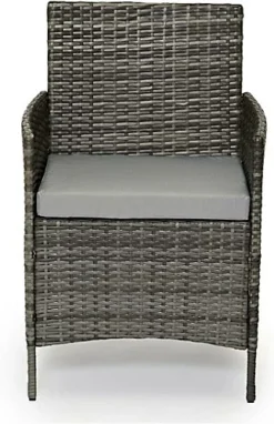 EVRE Grey Madrid Rattan Garden Furniture Set Patio Conservatory Indoor Outdoor 4 Piece Set -Cheap Grow And Trim Store evre grey madrid rattan garden furniture set patio conservatory indoor outdoor 4 piece set5060381729223 03c MP