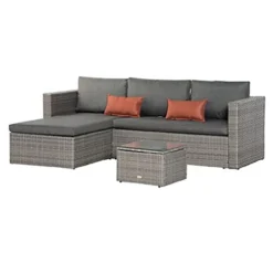 EVRE Grey Malibu Rattan Garden Furniture Set And Coffee Table Patio Conservatory Indoor & Outdoor With Cushions With Cover 7 EVRE Grey Malibu Rattan Garden Furniture Set And Coffee Table Patio Conservatory Indoor & Outdoor With Cushions With Cover -Cheap Grow And Trim Store evre grey malibu rattan garden furniture set and coffee table patio conservatory indoor outdoor with cushions with cover5060381724488 04c MP