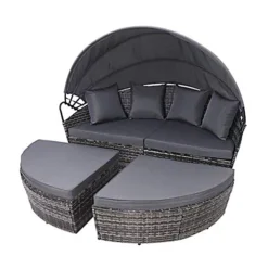 EVRE Mixed Grey Bali Day Bed Outdoor Garden Furniture Set With Canopy 6 EVRE Mixed Grey Bali Day Bed Outdoor Garden Furniture Set With Canopy -Cheap Grow And Trim Store evre mixed grey bali day bed outdoor garden furniture set with canopy5060381722996 03c MP