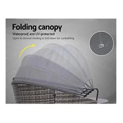 EVRE Mixed Grey Bali Day Bed Outdoor Garden Furniture Set With Canopy 7 EVRE Mixed Grey Bali Day Bed Outdoor Garden Furniture Set With Canopy -Cheap Grow And Trim Store evre mixed grey bali day bed outdoor garden furniture set with canopy5060381722996 04c MP