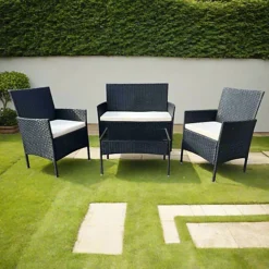 EVRE Nero Black Rattan Garden Furniture Set Patio Conservatory Indoor Outdoor 4 Piece Set 6 EVRE Nero Black Rattan Garden Furniture Set Patio Conservatory Indoor Outdoor 4 Piece Set -Cheap Grow And Trim Store evre nero black rattan garden furniture set patio conservatory indoor outdoor 4 piece set5060381728233 03c MP
