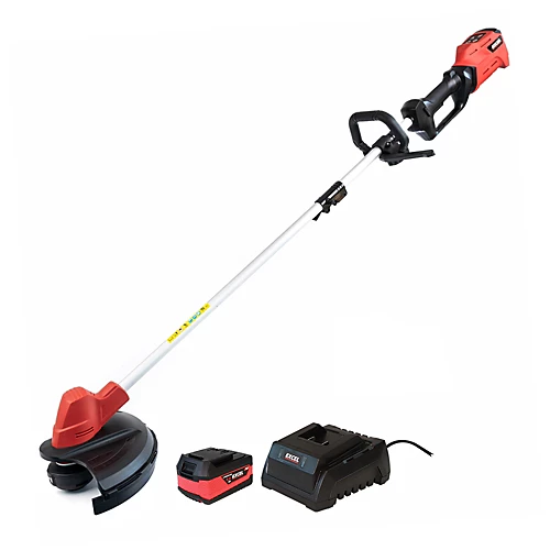 Excel 18V Brushless Grass Trimmer & Brush Cutter 2 In 1 With 1 X 5.0Ah Battery & Charger 1 Excel 18V Brushless Grass Trimmer & Brush Cutter 2 In 1 With 1 X 5.0Ah Battery & Charger