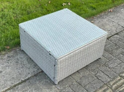 Fimous Square Rattan Coffee Tea Side Table Indoor Outdoor Use Garden Furniture Accessory Patio Light Grey 6 Fimous Square Rattan Coffee Tea Side Table Indoor Outdoor Use Garden Furniture Accessory Patio Light Grey -Cheap Grow And Trim Store fimous square rattan coffee tea side table indoor outdoor use garden furniture accessory patio light grey0604477783666 03c MP