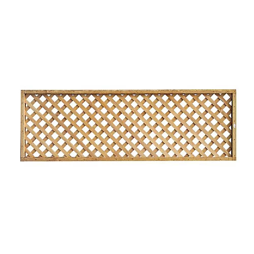 Forest Garden 6ft Diamond European Softwood Trellis Panel (W)61cm X (H)183cm 2 Forest Garden 6ft Diamond European Softwood Trellis Panel (W)61cm X (H)183cm - Image 2