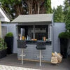Forest Garden 6x4 Ft Apex Shiplap Wooden Garden Bar With Single Door - Assembly Service Included